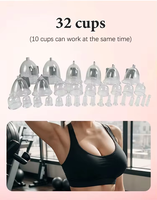 Système de Minceur par Aspiration, Appareil d'Amélioration et de Soin des Seins, Lifting du Visage par Boutons, Drainage Lymphatique, Ventouses Corporelles, 2 Poignées