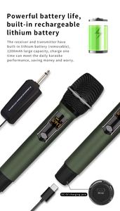 CP-110CD Microphone de karaoké UHF sans fil le plus vendu rechargeable - Product Image 3