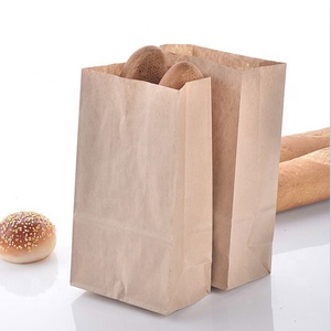 Bolsas de Compra de Papel Kraft Desechables Reciclables con Asas con Recubrimiento UV para Cafeterías - Product Image 1