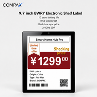 Etiqueta Electrónica de Precio COMPAX de 9.7'' con Pantalla de Tinta Electrónica de 4 Colores, IP65, para Aplicaciones de Venta Minorista en Interiores