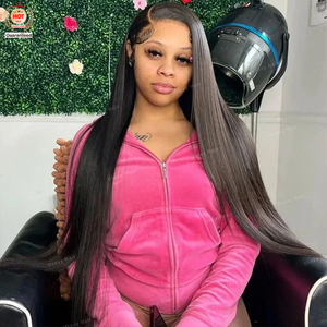 50Inch Thẳng Hd Ren Tóc Giả Với Mái Tóc Bé Thô Campuchia Tóc Sản Phẩm Tóc Giả Tóc Con Người 13X6 Hd Tóc Con Người Ren Phía Trước Tóc Giả - Product Image 3