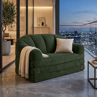 Canapé moderne en velours côtelé en forme de coquille, 2 places, compressé sous vide, pour salon et villa, vente en gros OEM