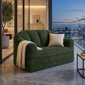 <span class=keywords><strong>Canapé</strong></span> moderne en velours côtelé en forme de coquille, <span class=keywords><strong>2</strong></span> <span class=keywords><strong>places</strong></span>, compressé sous vide, pour salon et villa, vente en gros OEM - Product Image 3