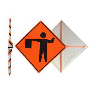 Chất lượng cao tùy chỉnh phản chiếu linh hoạt cuộn lên tấm đường làm việc phía trước cuộn lên dấu hiệu giao thông - Product Image 3