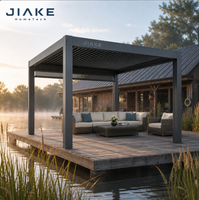 Jiake 6063-T5 Aluminium-Pergola mit Motorisiertem Lamellendach für Seaside-Resorts, Terrassen, Außenbereiche, Gartenpavillons