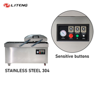 Scelleuse sous vide électrique industrielle à double chambre haute efficacité, compatible avec les boîtes de conserve, les sachets, le papier d'aluminium, contrôle numérique, usage commercial