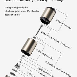 Adjustable Traveling Camp Coffee <strong>Grinder</strong> Machine Stainless Steel Burrs Hand Portable Electric Coffee <strong>Grinder</strong> - Product Image 3