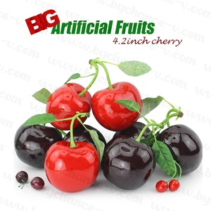 Fruta Artificial de Gran Tamaño, Cereza Falsa Realista, Fruta Decorativa para Instalaciones Artísticas y Decoración de Centros de Mesa Navideños - Product Image 5