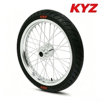 Roues Supermoto Sur-Ron Light Bee X LBX en aluminium CNC argenté, pneus Street Slick 17 x 1.60 17 x 2.15, moto électrique tout-terrain