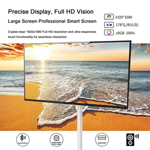Téléviseur intelligent portable de 32 pouces avec boîtier blanc, rétroéclairage LED et synchronisation audio sans fil, idéal pour la maison - Product Image 4