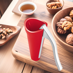 Nutcracker Pecan Cracker Red Matte Finish Aluminum Multi Functional Nut Opener For Kitchen Use - Product Image 1