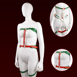 Menottes en cuir à thème de Noël conçues pour le <span class=keywords><strong>bondage</strong></span> du corps féminin pendant les jeux de rôle afin d'améliorer les expériences sexuelles - Product Image 1