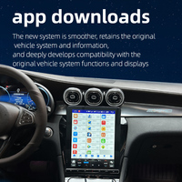 Lecteur DVD de voiture 12,1 pouces Android Auto CarPlay sans fil Lecteur multimédia de voiture Écran tactile Radio de voiture pour Mercedes C GLC 15-22