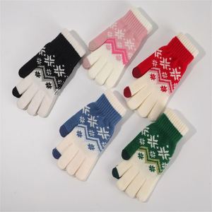 Guantes de Invierno para Mujer, Tejidos con Jacquard, para Pantallas Táctiles, Estilo Sencillo para Uso Diario y al Aire Libre - Product Image 6