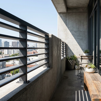 Système de clôture moderne en alliage d'aluminium pour balcon, extérieur, jardin résidentiel, intimité, sécurité, décoratif, profil à lattes, DIY