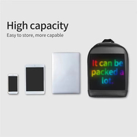 Nuevo diseño, DIY Pantalla dinámica, mochila de negocios LED a todo color, bolsa de promoción 3D, pantalla de visualización, mochila LED inteligente