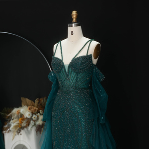 <span class=keywords><strong>Abito</strong></span> <span class=keywords><strong>da</strong></span> sera Sharon Said SS123 <span class=keywords><strong>a</strong></span> sirena con corsetto in tulle e mantello, decorato con perline e strass, per feste, balli e matrimoni - Product Image 3