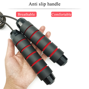 <span class=keywords><strong>Cuerda</strong></span> <span class=keywords><strong>de</strong></span> Saltar con Peso para Velocidad, Asas <span class=keywords><strong>de</strong></span> PVC, Cable <span class=keywords><strong>de</strong></span> Acero Ajustable sin Cable, Recubrimiento <span class=keywords><strong>de</strong></span> Espuma con Rodamientos Inalámbricos - Product Image 5