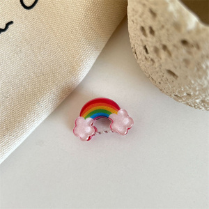 زهور كرتونية لطيفة قوس قزح للفتيات ، أطفال أكريليك صغير حلو - Product Image 5