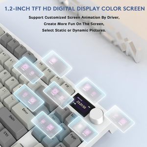 Tấn Công Cá Mập Rk86 RGB Triple <span class=keywords><strong>Mod</strong></span> Hot Swappable 87-Key Chơi Game Cơ Khí Bàn Phím Chiếu Sản Phẩm Mới - Product Image 3