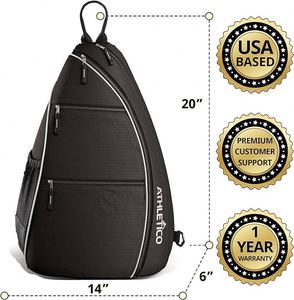 Free Sample Pickleball Bag-Adjustable Pickleball,Tennis,Racketball Sling Bag-Pickleball Backpack with <b>Water</b> <b>Bottle</b> <b>Holder</b> - Product Image 1