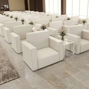 Canapé de conférence lavable en gros canapé de salon VIP canapé en cuir pour extérieur salon une place bureau réception canapé d'attente - Product Image 1