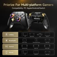 Controlador de juegos para PC EasySMX D05 con base de carga, Gamepad multiplataforma con joysticks de efecto Hall, 2 botones de programación