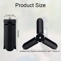 Dudukan Tripod Mini untuk Osmo Pocket untuk Action 6/5 Pro/4/3/Nano Insta360 Luna Ultra X5/X4/X3-Akrilik Ringkas Ringan 1/4''