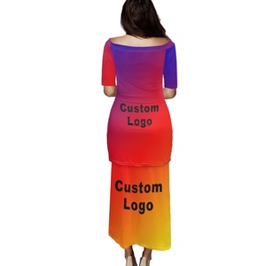 Các New Tùy Chỉnh Phụ Nữ Ăn Mặc Bán Buôn Chất Lượng Cao Cá Tính O-Cổ Đảo Quần Áo Hai-Mảnh Thiết Lập Bất kỳ Thiết Kế Tùy Biến - Product Image 2