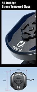 Support de téléphone pour moto Kewig IP66 étanche, rotation à 720°, antichoc, magnétique, 4 verrous, en alliage d'aluminium - Product Image 6