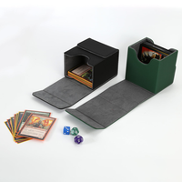 Boîte de rangement en cuir pour cartes à collectionner avec fermeture magnétique