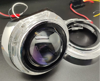 Cache-projecteur TIGUAN 3.0 pouces avec anneau LED DRL blanc, couvercle de décoration de phare chromé, accessoires de rétrofit