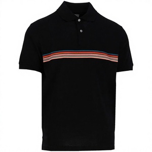 T-shirt noir uni avec logo frontal, impression numérique, manches courtes, anti-plis, 100 % coton, décontracté, mode estivale pour homme - Product Image 1