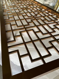 Avant Garde hiện đại thép không gỉ trong nhà Màn hình trang trí phòng riêng tư Divider phân vùng thép không gỉ nội thất kim loại - Product Image 2