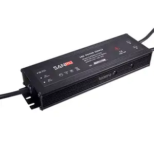 12A 정전류 전압 LED 스트립 드라이버 12v 24v AC-DC CCTV 스위칭 전원 IP67 실외 슬림 블랙 SMPS 전원 공급 장치