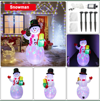 Décoration de Noël Gonflable Bonhomme de Neige OEM ODM avec Lumières LED, Couleurs Personnalisables, en Polyester, pour Usage Commercial Intérieur dans les Parcs d'Attractions