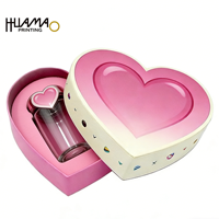 Boîte cadeau en papier en forme de cœur avec logo personnalisé pour anniversaire et Saint-Valentin, emballage de luxe pour parfum, rouge à lèvres, cosmétiques
