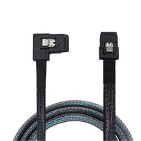 Kabel SFF-8087 ke Sudut Kanan SFF-8087 Mini SAS 36Pin 6Gbps Kabel Internal untuk Pengontrol RAID 0.5M