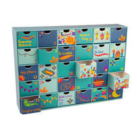 Personnalisé Ramadan Eid Calendrier Compte à rebours Calendrier Cadeau Papier Boîte Activités avec Ramadan Islam Mosquée Décor