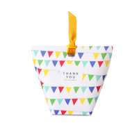 Boîte d'emballage en papier pliable de style coréen créatif, de qualité supérieure, colorée, pour bonbons de mariage et petits cadeaux