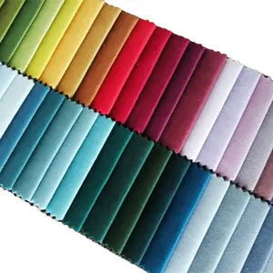 Prix usine 78 couleurs 100% polyester 210g tissu de velours hollandais pour taie d'oreiller de canapé et décoration de mariage