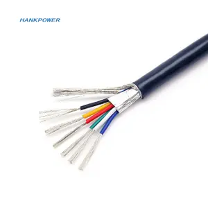 2464 6 inti kabel berlapis aluminium Foil 6 Core 18 20 22 24 26 28 Awg kabel perisai standar AS