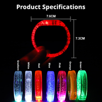 Bracelets lumineux étanches à LED avec impression personnalisée pour fêtes d'enfants, Halloween, cadeaux de Noël