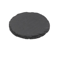 Ensemble de sous-verres carrés en ardoise naturelle, résistants à la chaleur, épaisseur 10 mm, style moderne et minimaliste, impression personnalisée pour hôtels et salons de thé