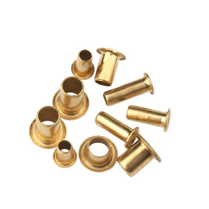 Ojales de metal de latón, remaches huecos, tuercas remachables de cobre con orificio pasante, remaches Grommet GB876 M0.9 M1.3 1.5 2 2.3 2.5 3 3.5 4 5 6mm - Product Image 4