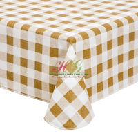 Couverture de table en PVC avec tissu de table à manger et de mariage non tissé Tartan Design nappe en vinyle plastique