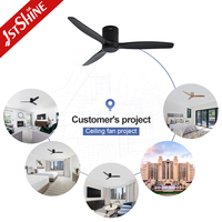 Ventilador de Techo Inteligente 1stshine de 52 Pulgadas, con Aspas de Madera Sólida, Control Remoto, Diseño Moderno y Profesional para el Hogar Inteligente