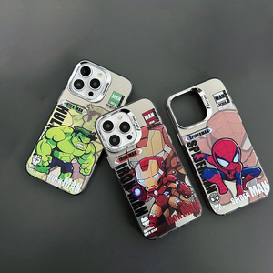 Coque de téléphone personnalisée de protection, dessin animé, anime, <span class=keywords><strong>Marvel</strong></span>, Iron Spider-Man, Hulk, antichoc, IMD, pour <span class=keywords><strong>iPhone</strong></span> XR <span class=keywords><strong>11</strong></span> 12 13 14 15 Pro Max - Product Image 1