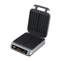 Máquina para Hacer Waffles en Oferta, con Tapa Magnética, 5 Programas de Cocción, Control de Temperatura NTC, 1400W, Compacta, para Encimera