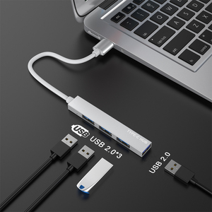 Chất lượng cao nhôm <span class=keywords><strong>USB</strong></span> <span class=keywords><strong>2.0</strong></span> Loại C-Port <span class=keywords><strong>Hub</strong></span> nhà máy giá bán buôn Thiết kế mỏng trong kho - Product Image 2